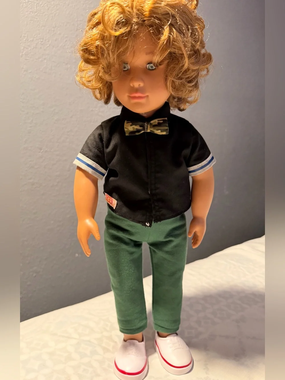 Our generation 18in Lorenz Doll Outfit Set - Black Shirt & Green Pants
